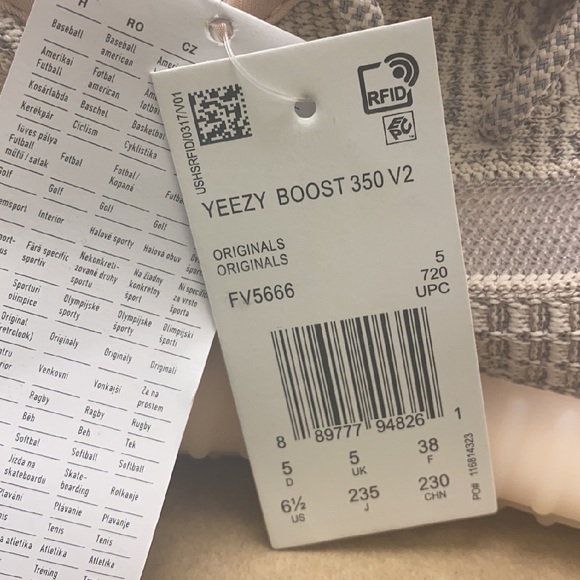Yeezy Boost 350 V2 Women Shoes Synth Light Pink Color size us 6.5 - Picture 7 of 7